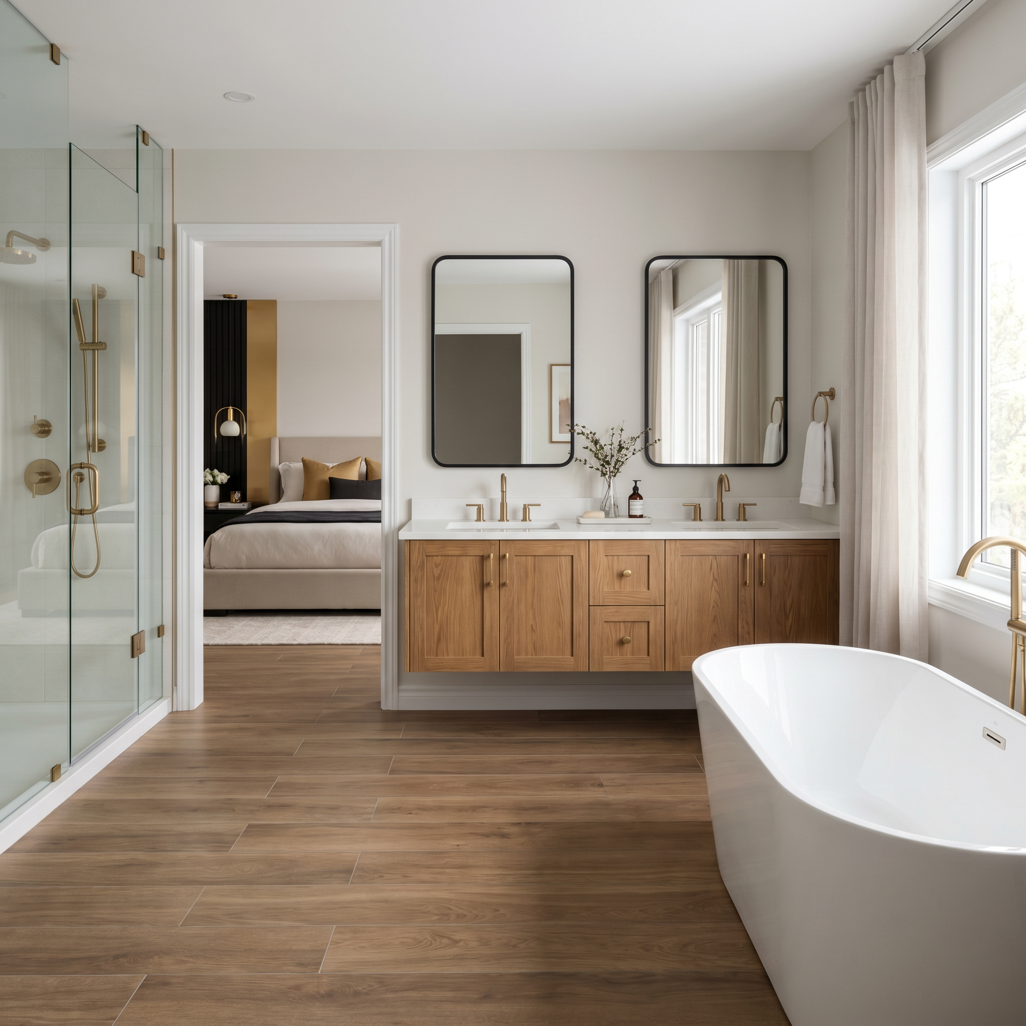 Spa-style ensuite bathroom renovation in Ottawa by Dream Living Construction