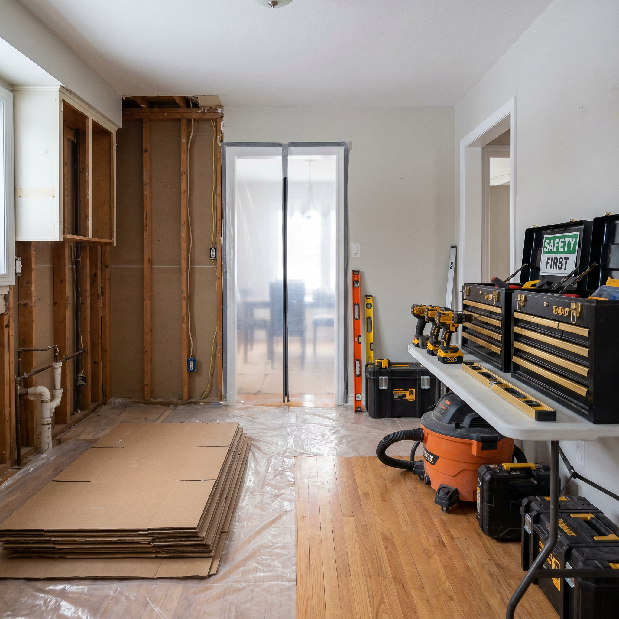 Clean kitchen demolition for an Ottawa renovation by Dream Living Construction